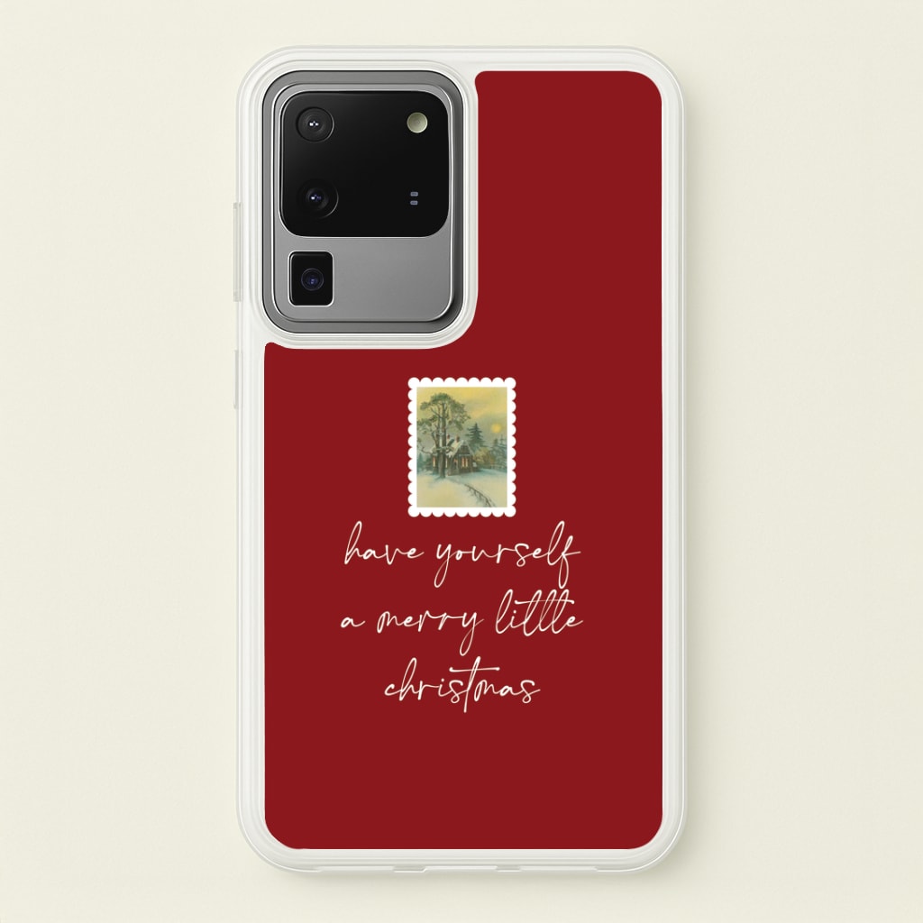 A Merry Little Christmas Stamp Galaxy S20 Ultra Case