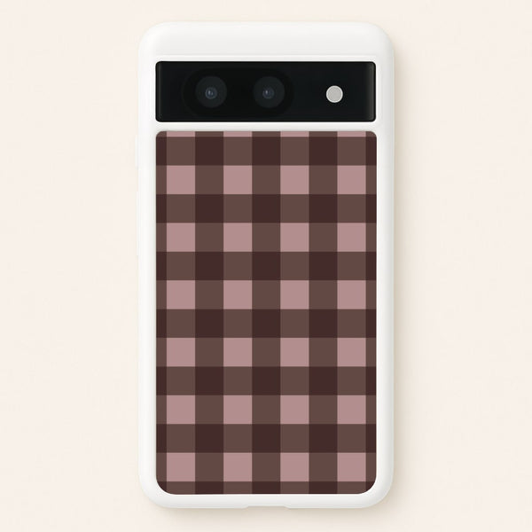 Chocolate Gingham Google Pixel 8a Case