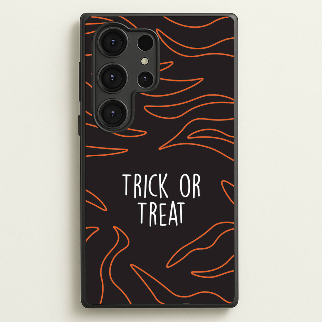 Zebra Print Trick Or Treat Galaxy S25 Ultra Case