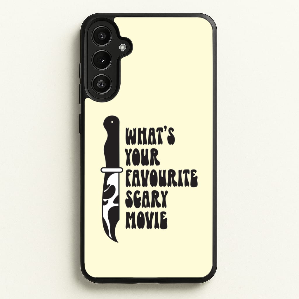 What's Your Favourite Scary Movie Trippy Galaxy A34 Case