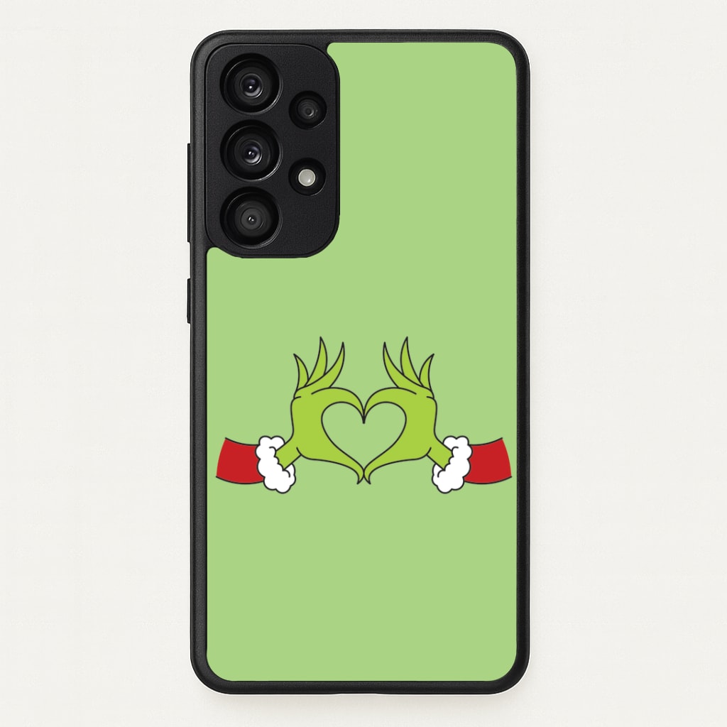Christmas Green Heart Galaxy A53 Case