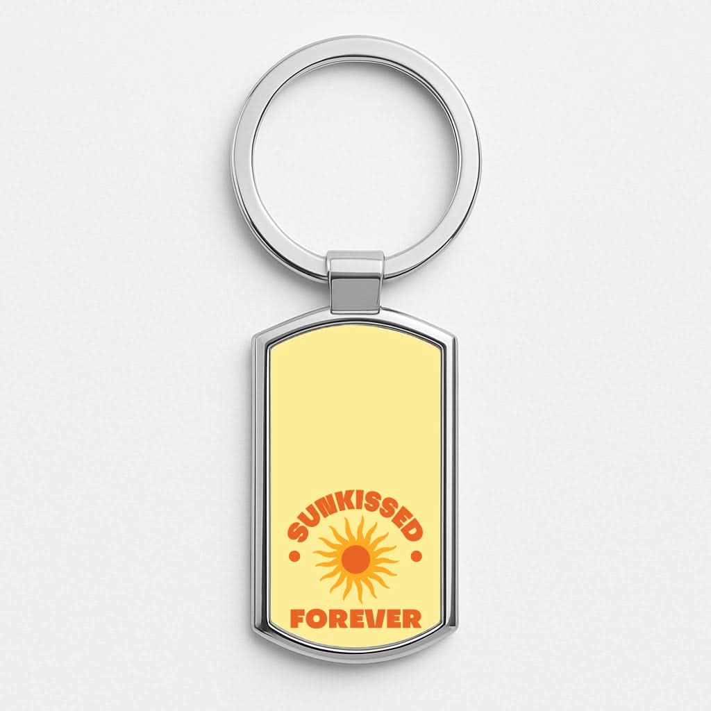 Sunkissed Forever Silver Metal Keyring