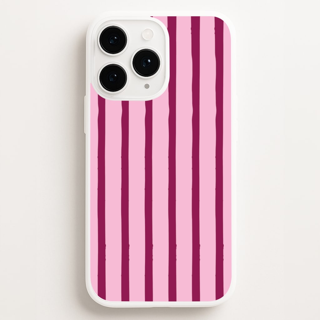 Strawberry Stripes iPhone 16 Pro Case