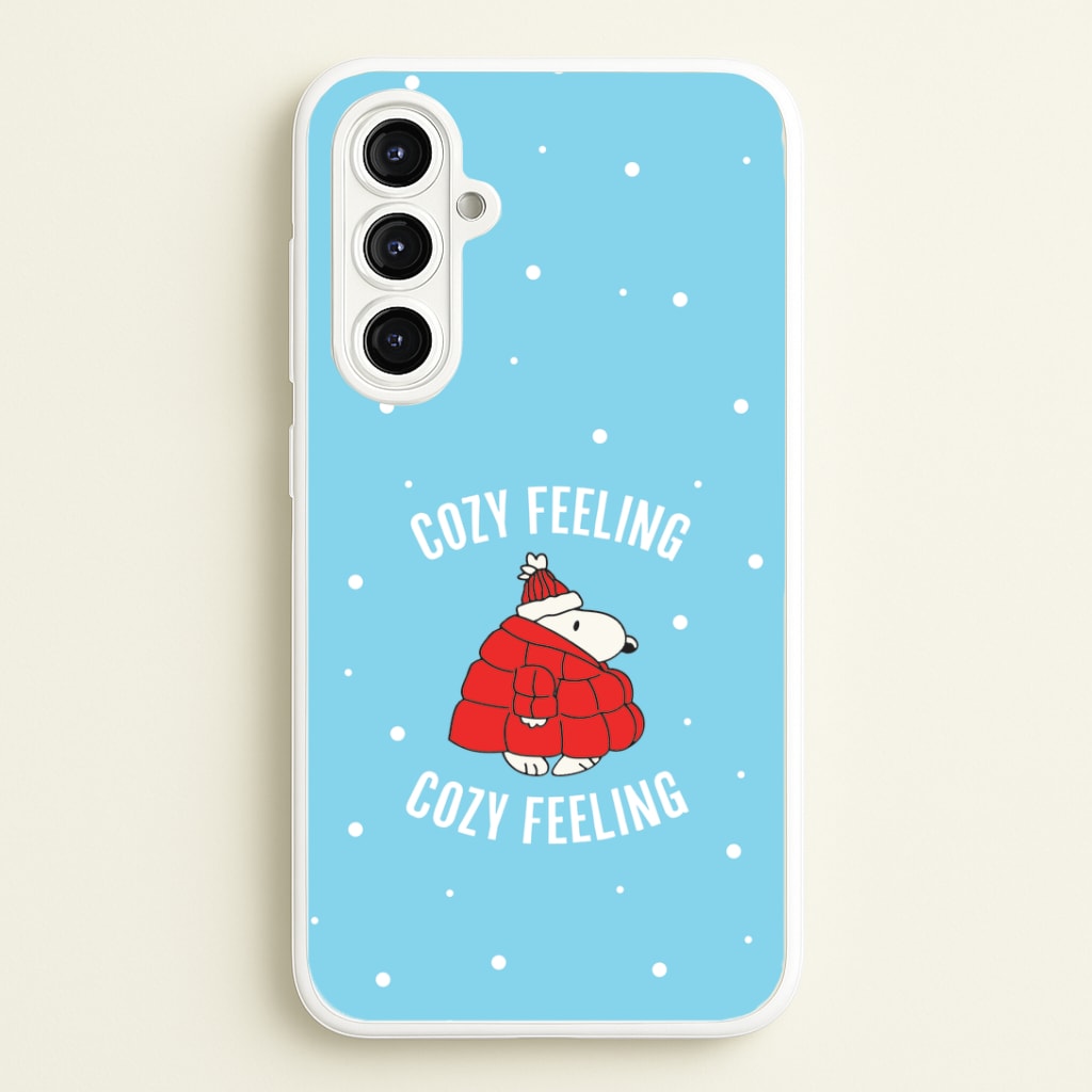Cozy Feeling Cartoon Beagle Puffer Jacket Galaxy A16 Case