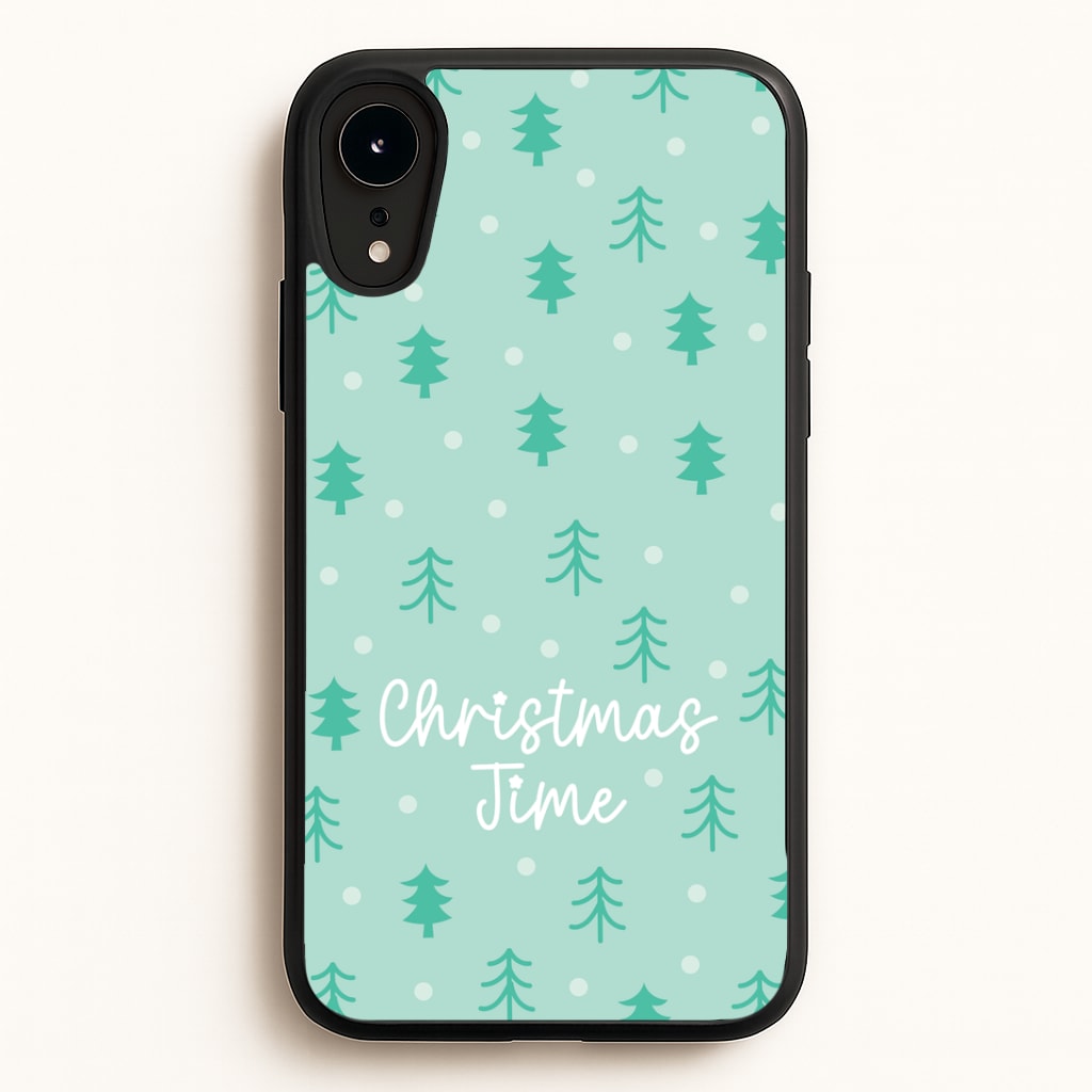 Cute Xmas Trees Pattern iPhone XR Case