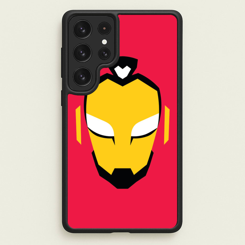 Metal Heart Hero Face Galaxy S23 Ultra Case