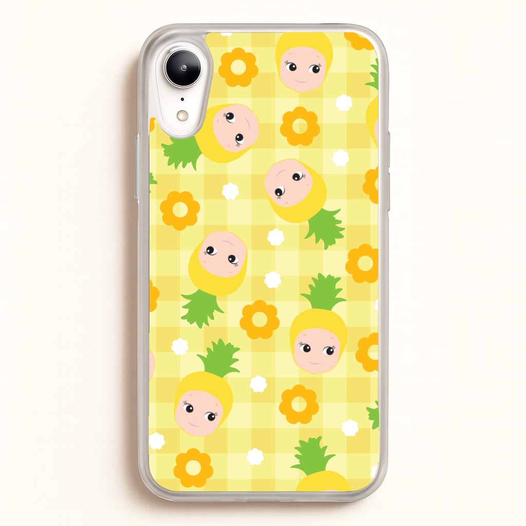 Pineapple Angel Pattern iPhone XR Case