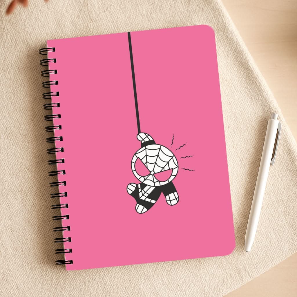 Pink Hanging Spider Hero Notepad