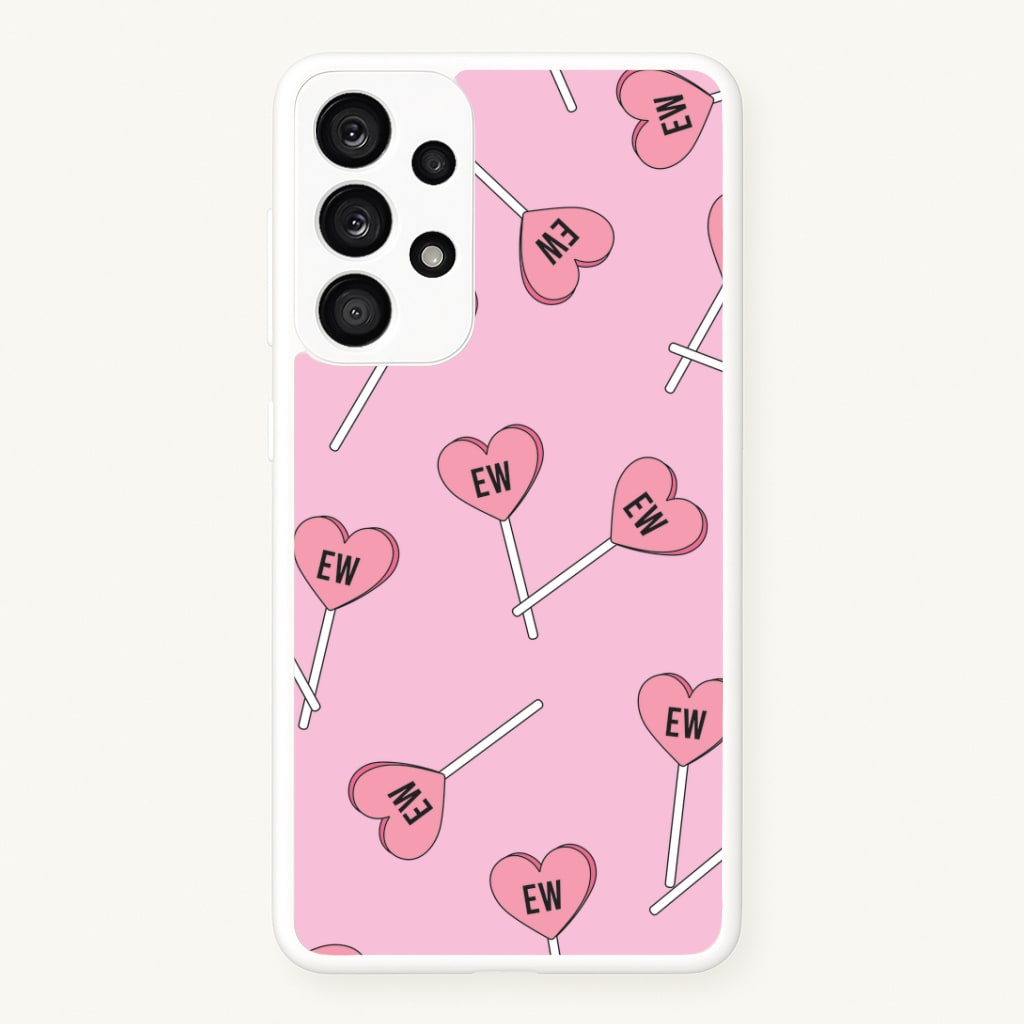 Ew Love Heart Lolipops Pattern Galaxy A53 Case