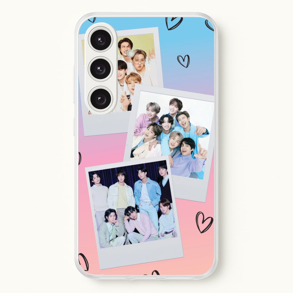 K-Pop Band Polaroid Collage Galaxy S25 Plus Case