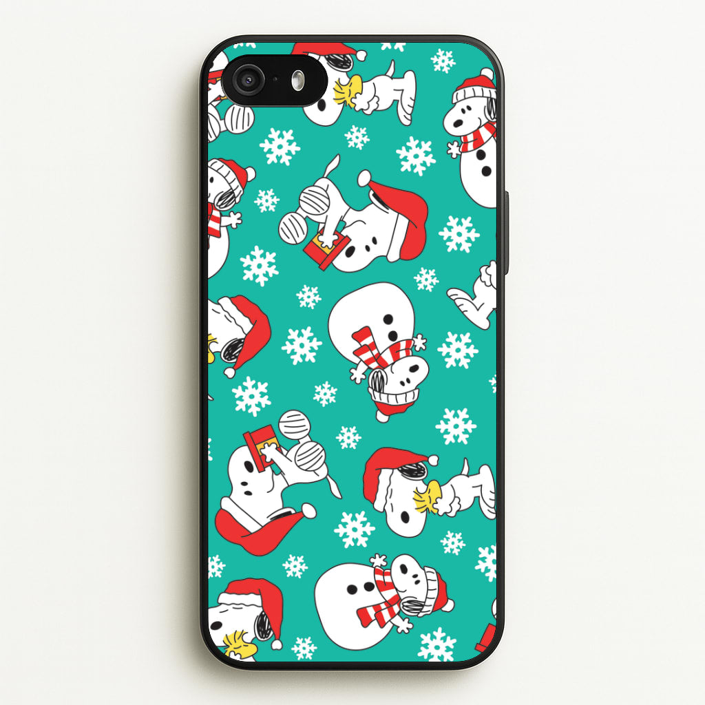 Christmas Cartoon Beagle Pattern iPhone 5 / 5s / SE 2016 Case