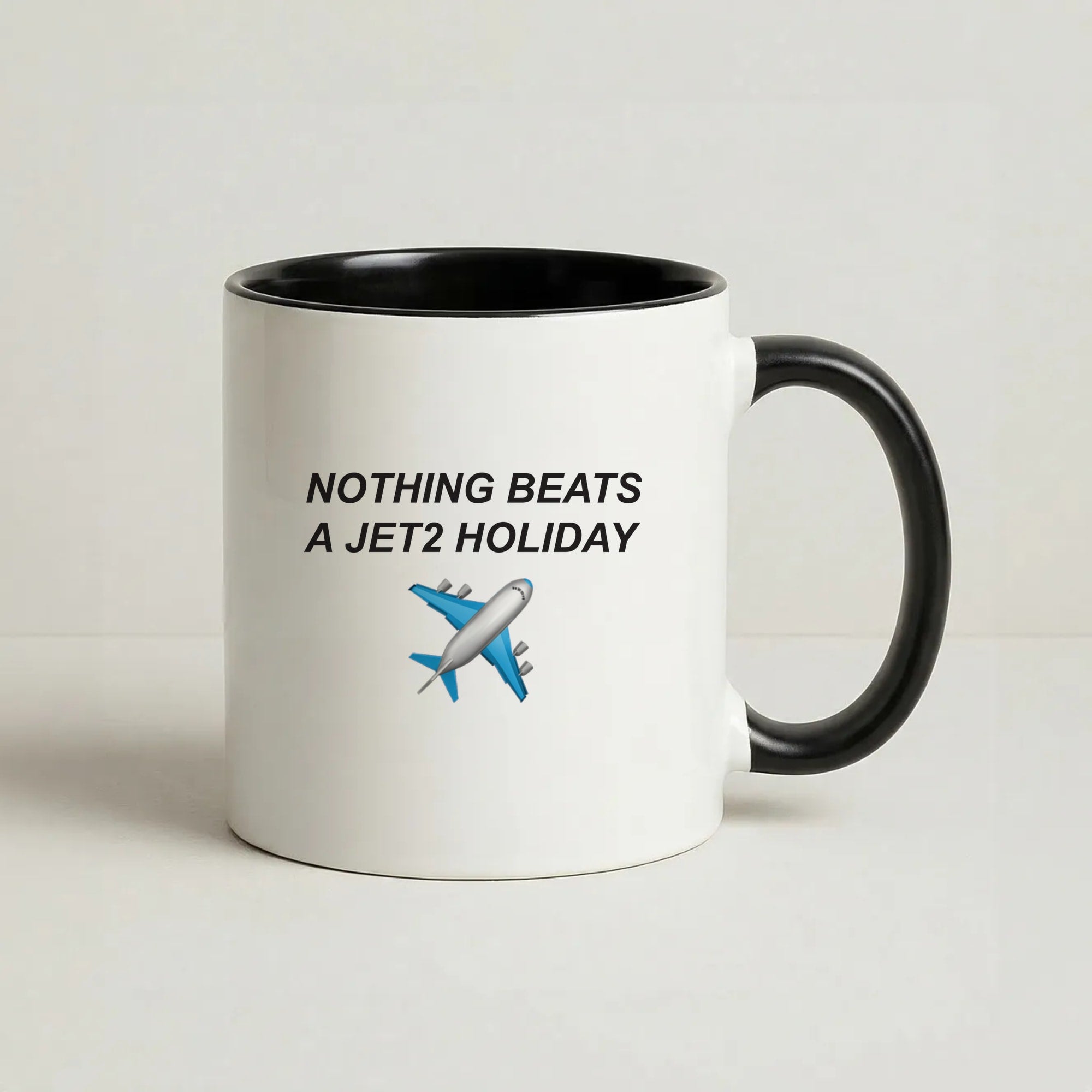 Nothing Beats A Holiday Coffee Black Mug