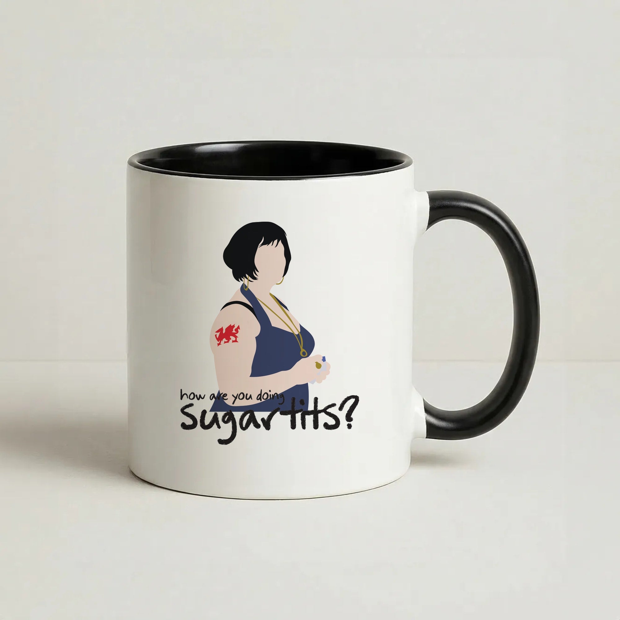 How You Doing? Coffee Black Mug