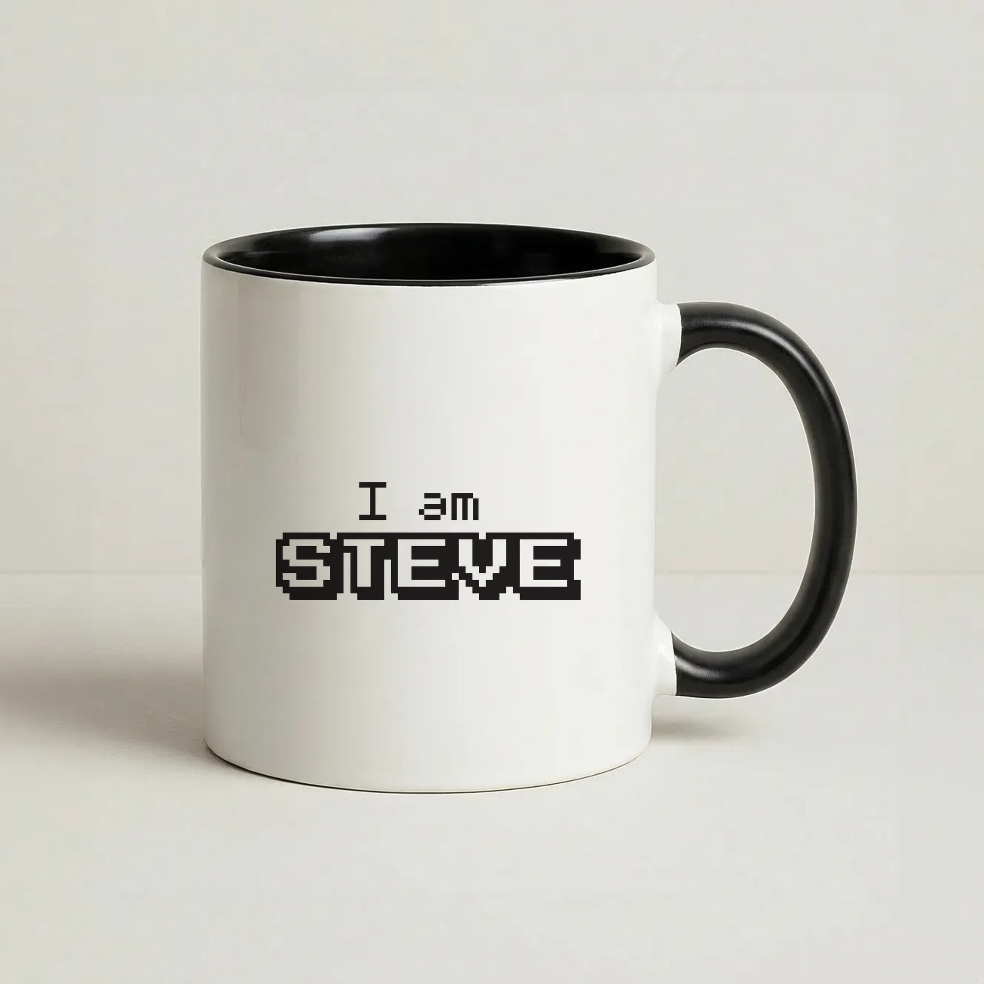 I Am Steve Coffee Black Mug