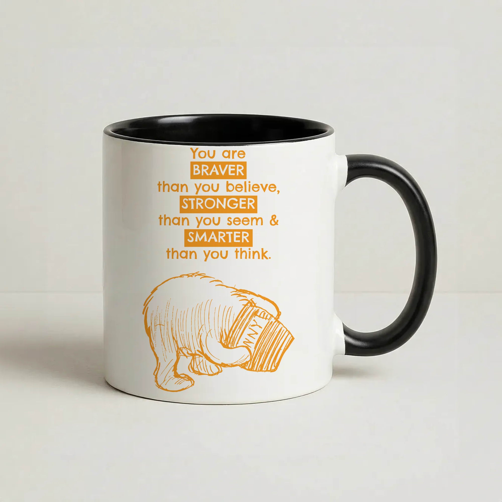 You Are Braver Coffee Black Mug