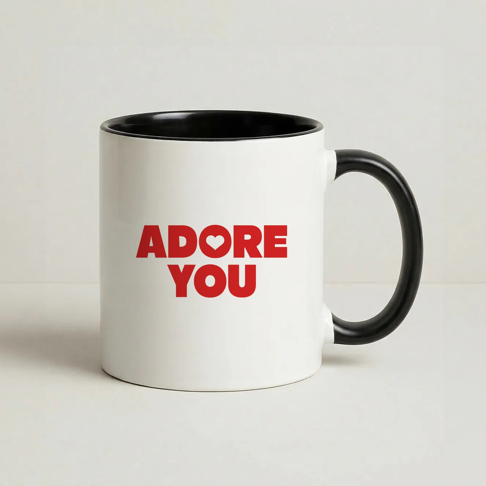 Adore You Coffee Black Mug