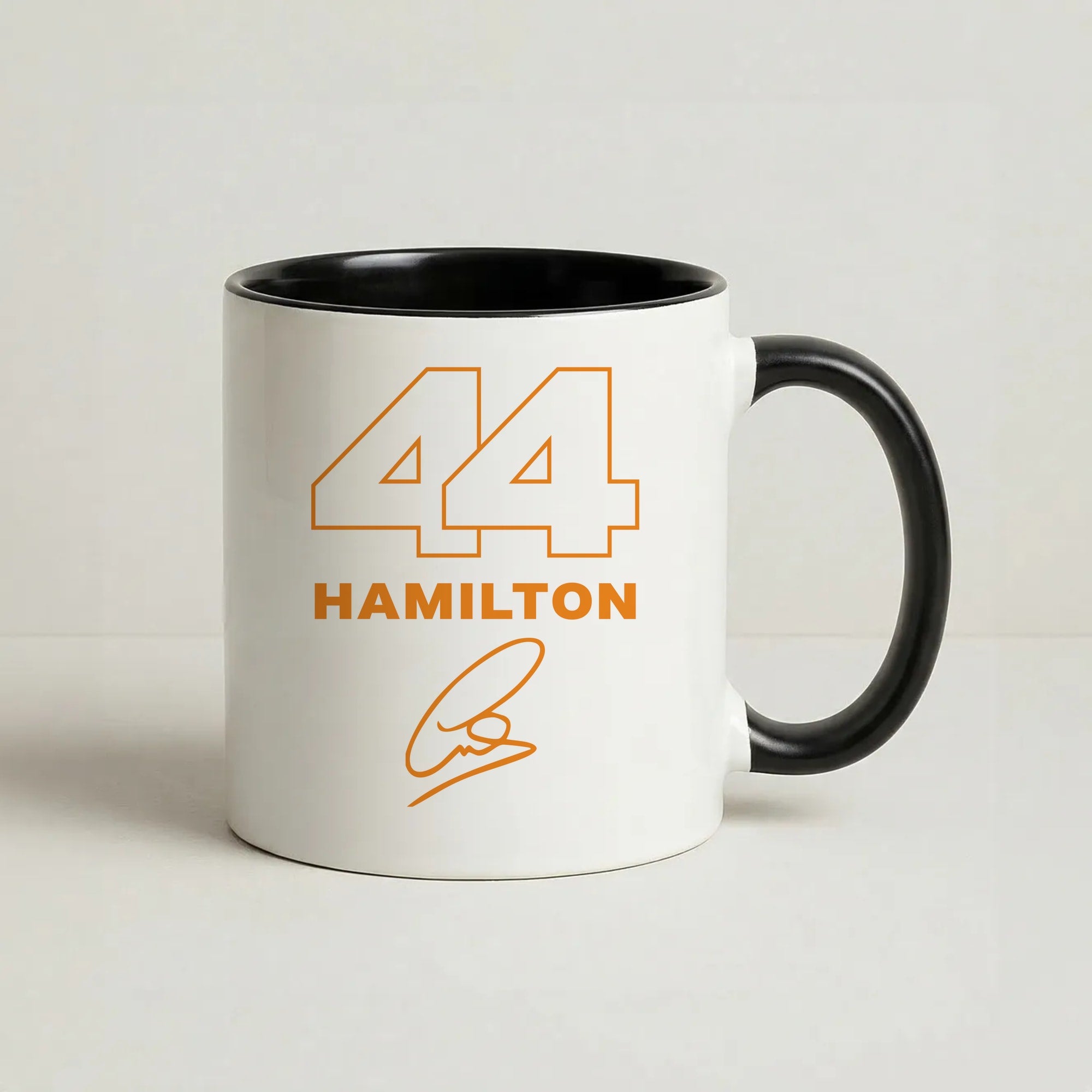 Stripes 44 Hamilton Coffee Black Mug