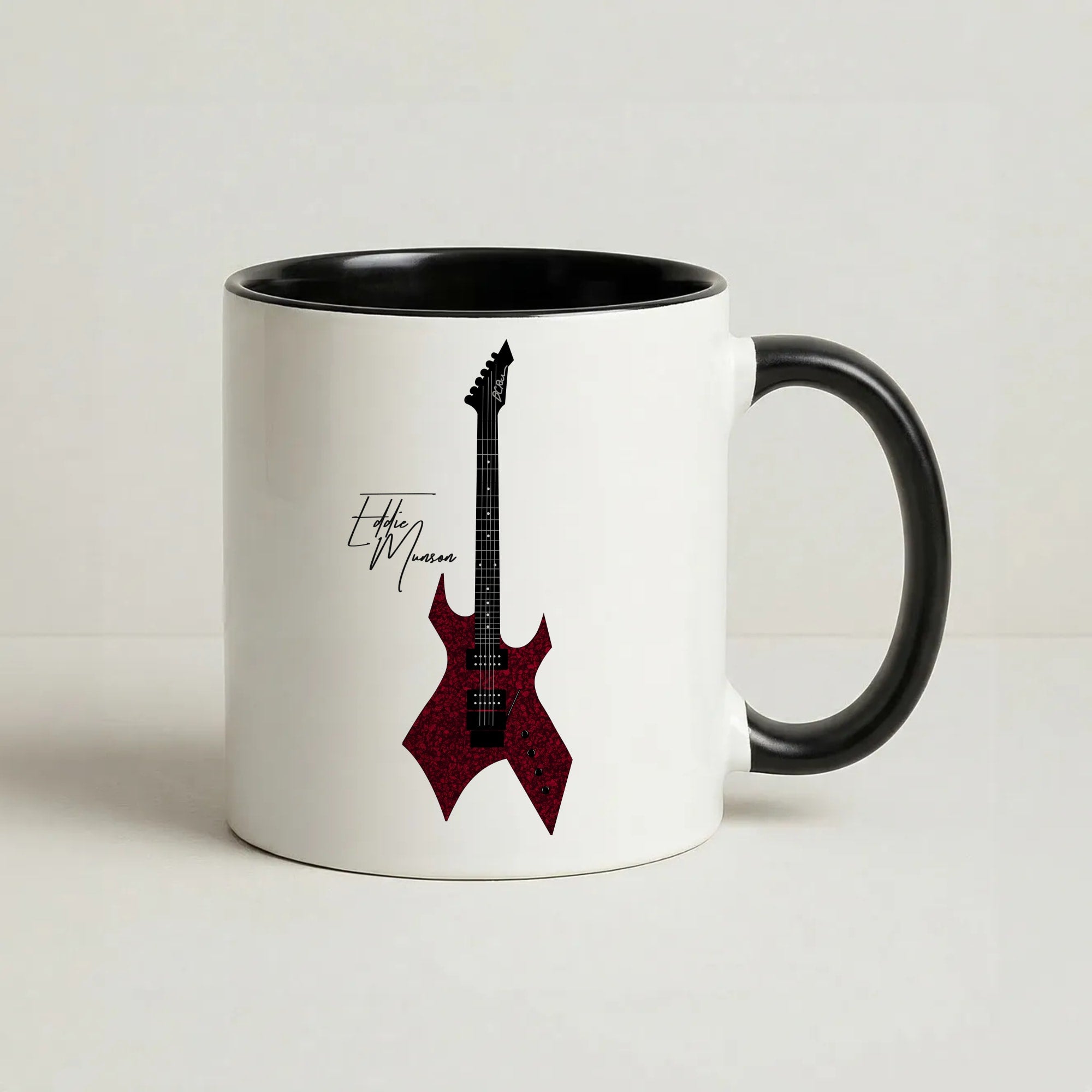 Eddie Munson Guitar Coffee Black Mug