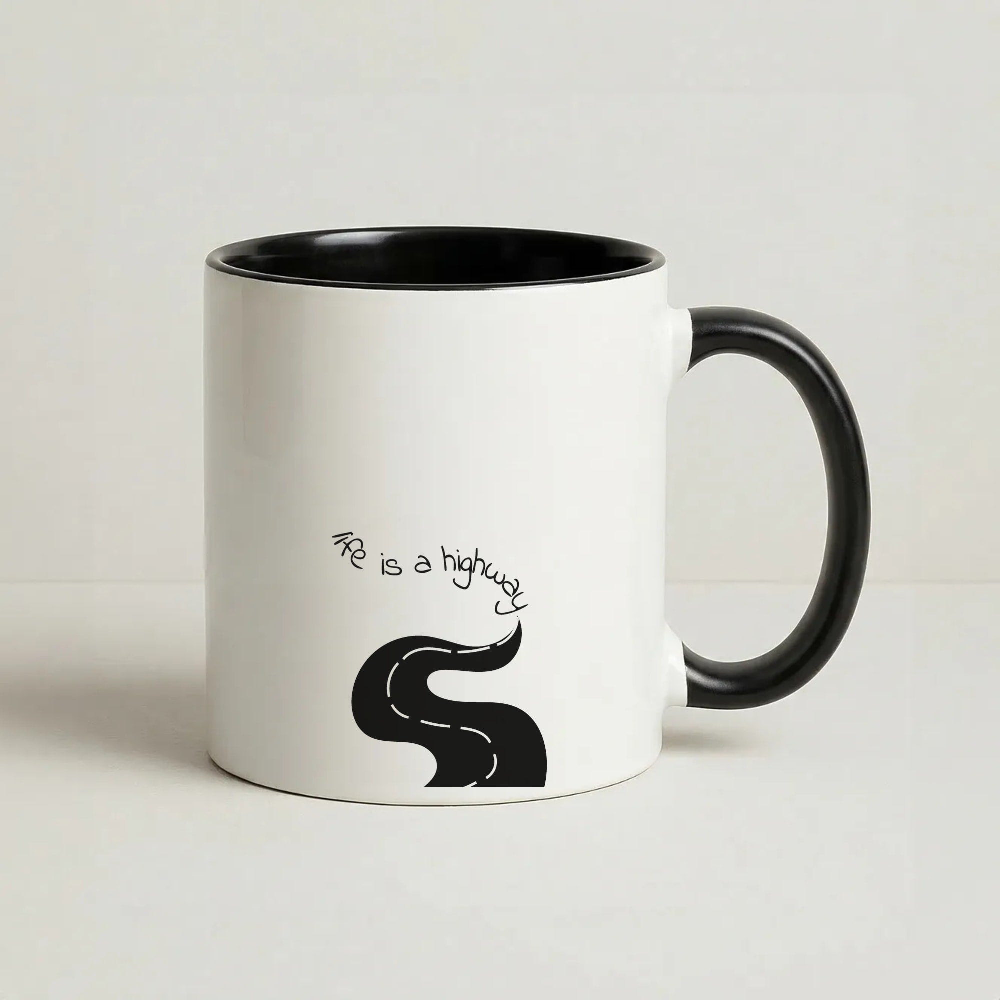 Life Is A Highway - Cars Coffee Black Mug