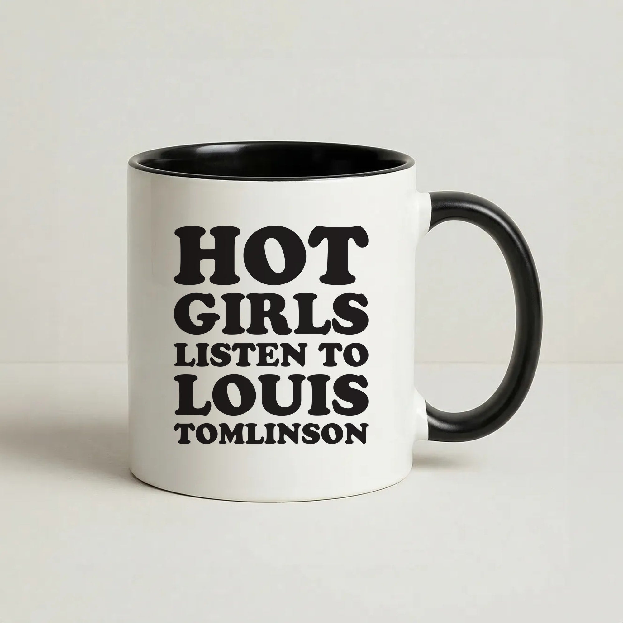 Hot Girls Listen To Louis Coffee Black Mug