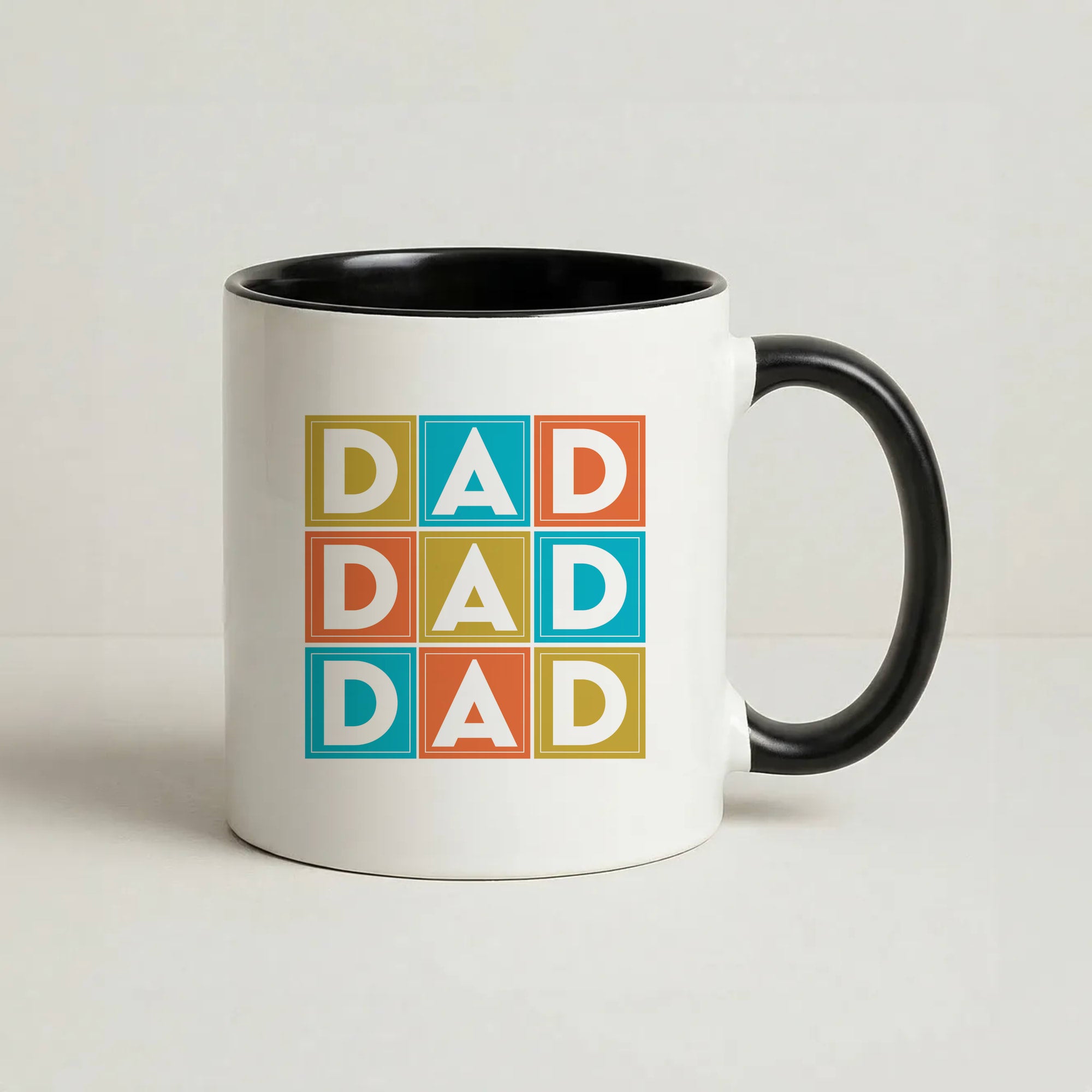 Dad Cubes Coffee Black Mug