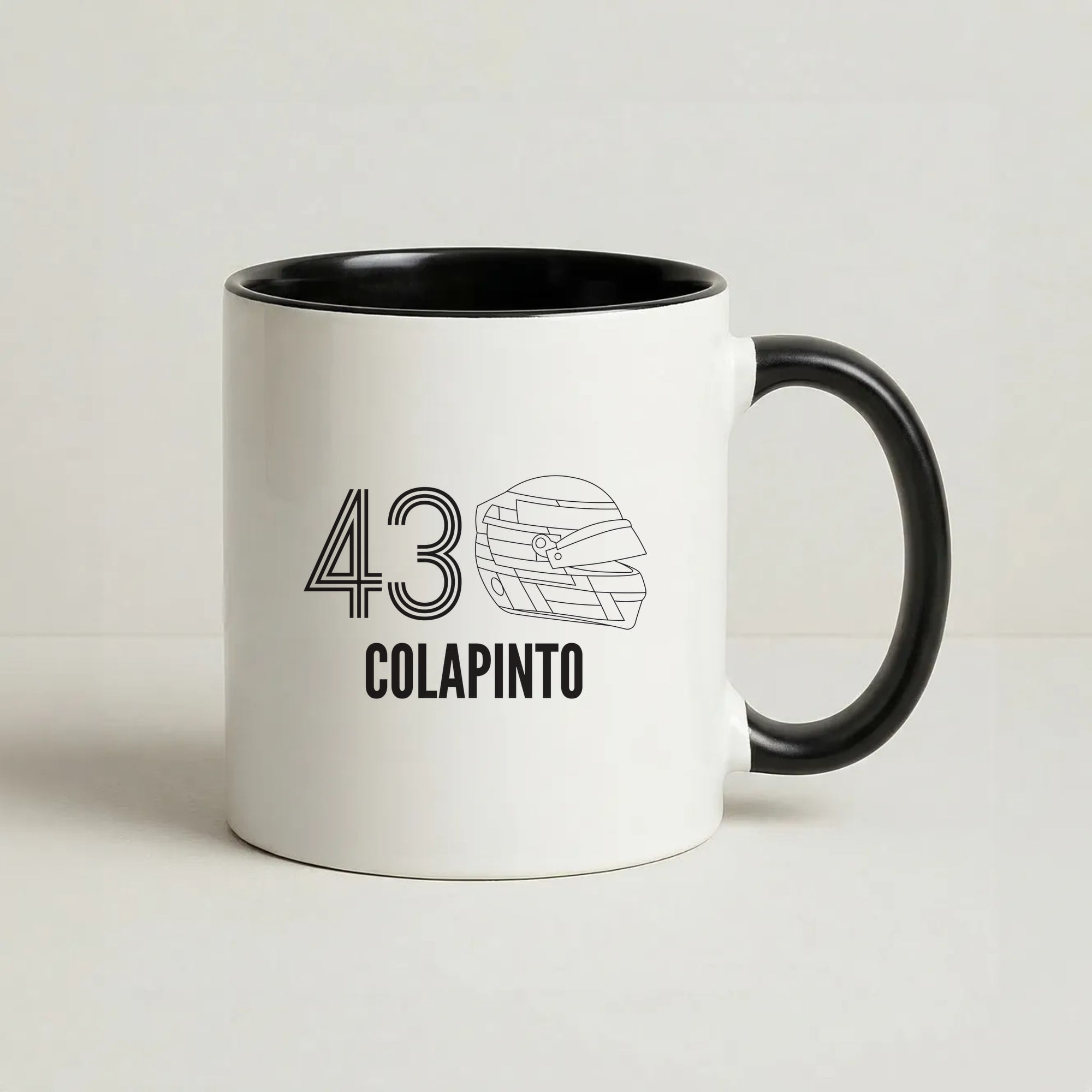 Colapinto Helmet 2026 Coffee Black Mug