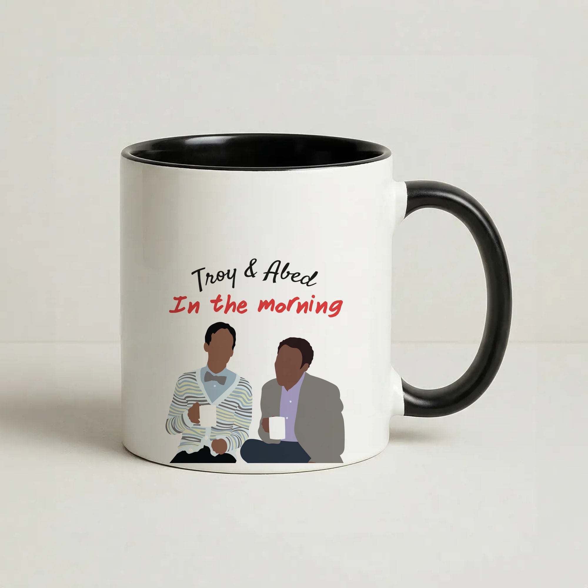Troy And Abed In The Morning - Community Coffee Black Mug