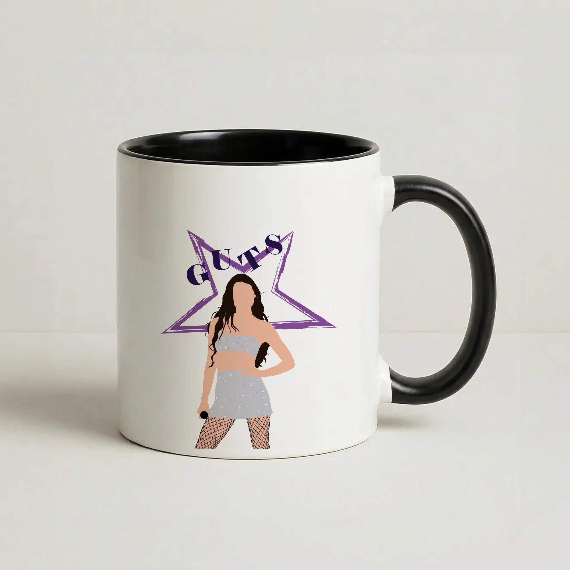 Dark Purple Olivia Coffee Black Mug
