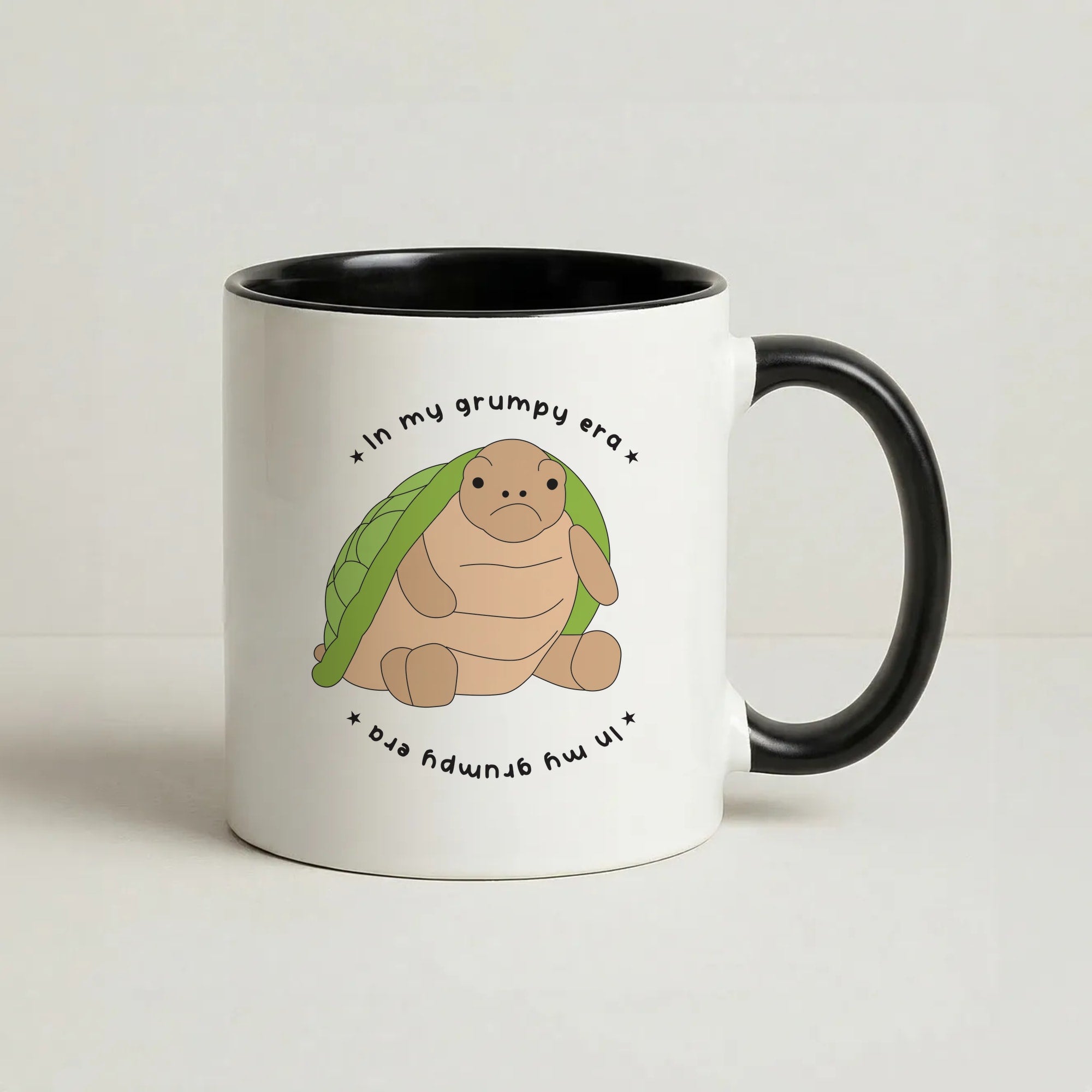 Grumpy Era Turtle Coffee Black Mug
