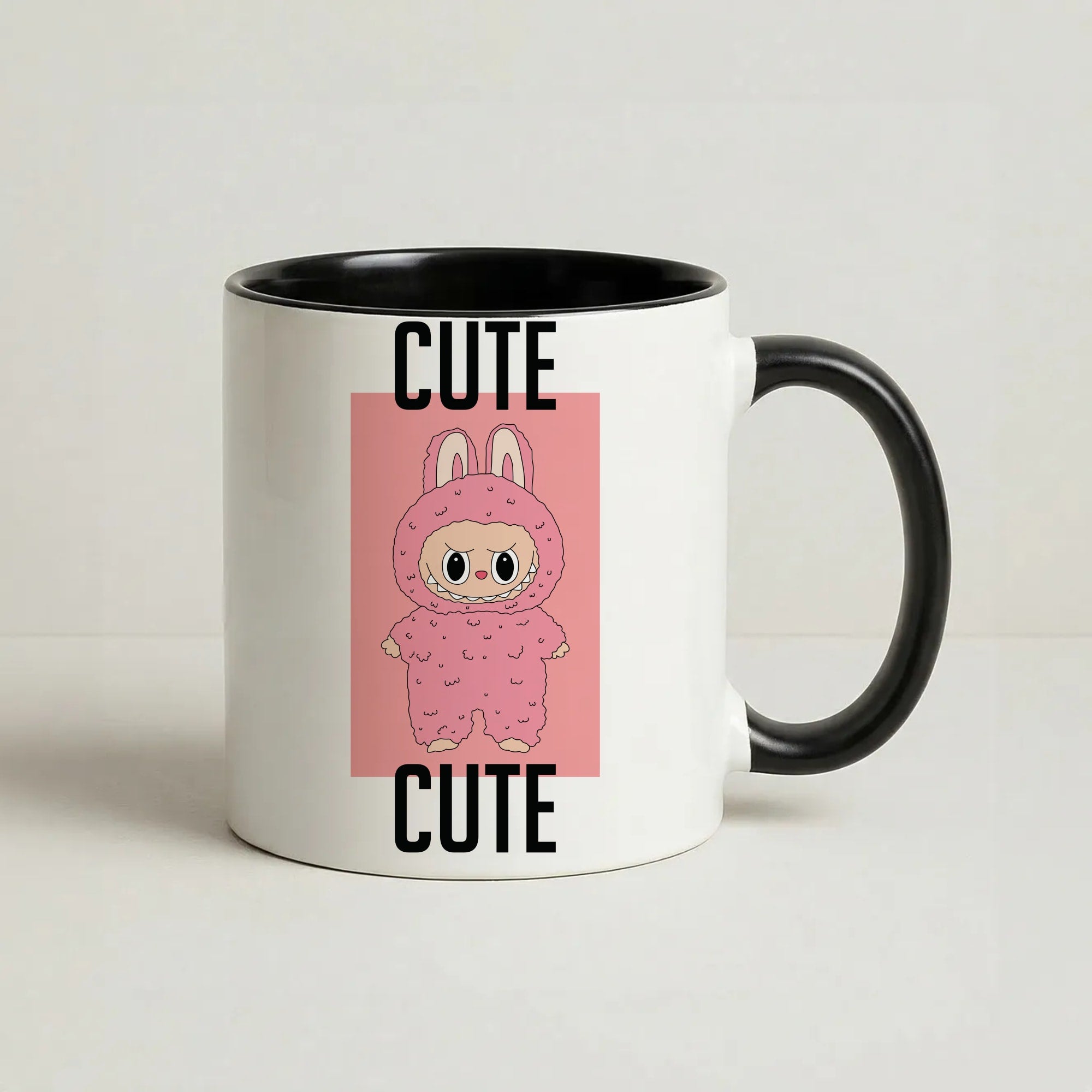 Cute Black Monster Coffee Black Mug