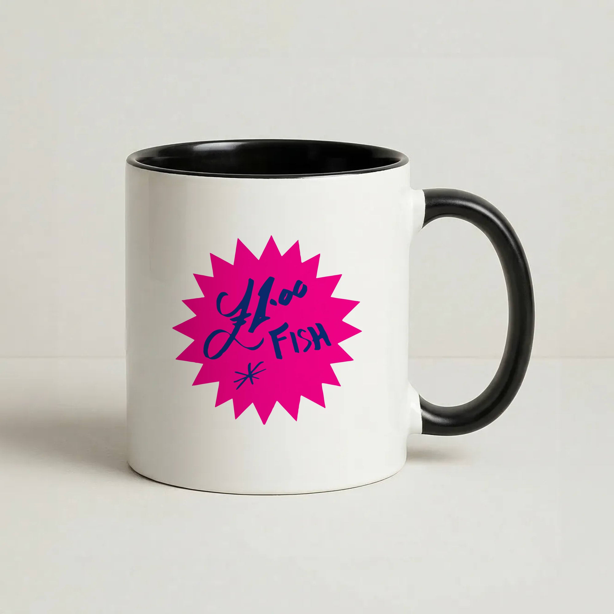 One Pound Fish - British Pop Culture Coffee Black Mug