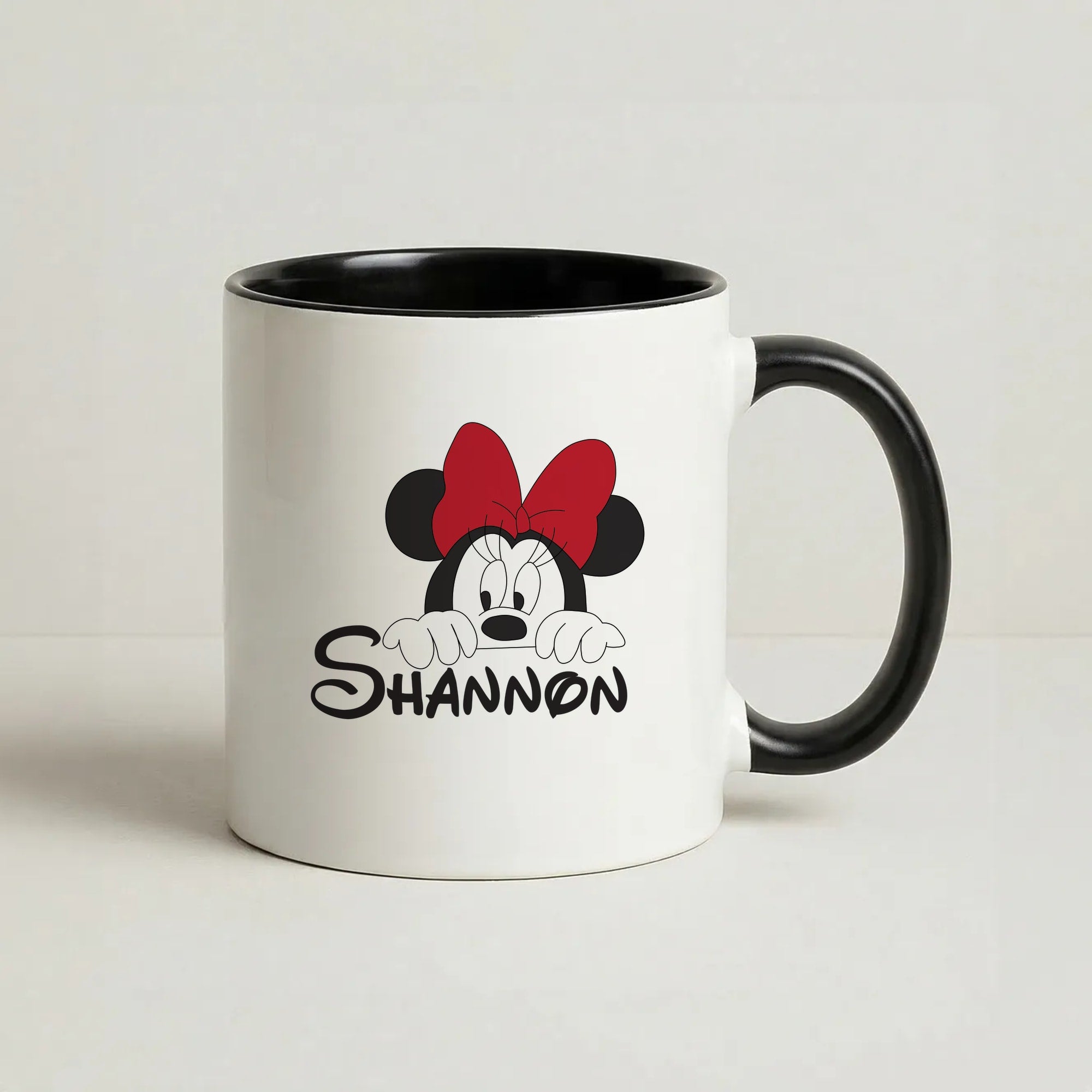Minnie Mouse - Personalised Fairytale Coffee Black Mug