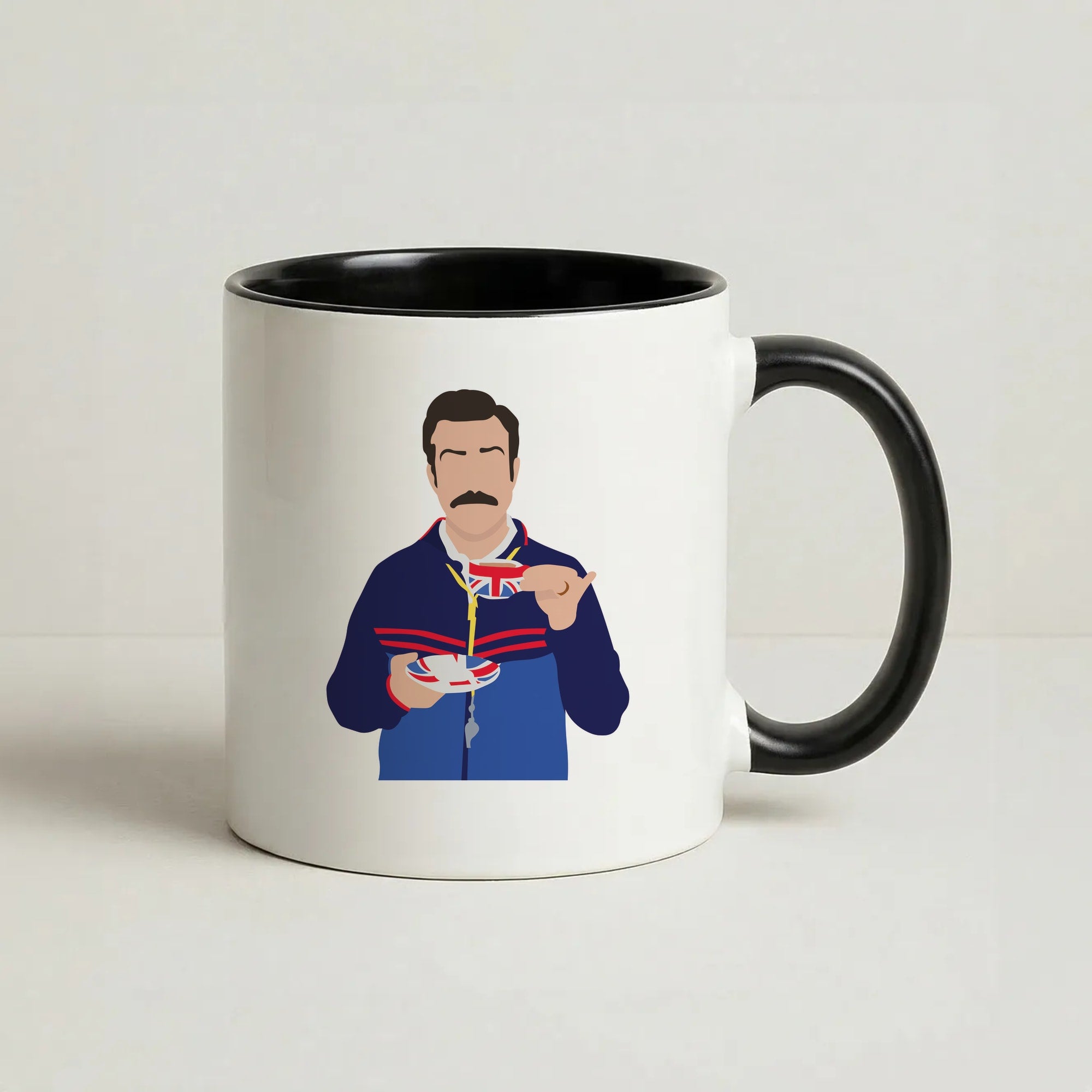 Ted Drinking Tea Coffee Black Mug