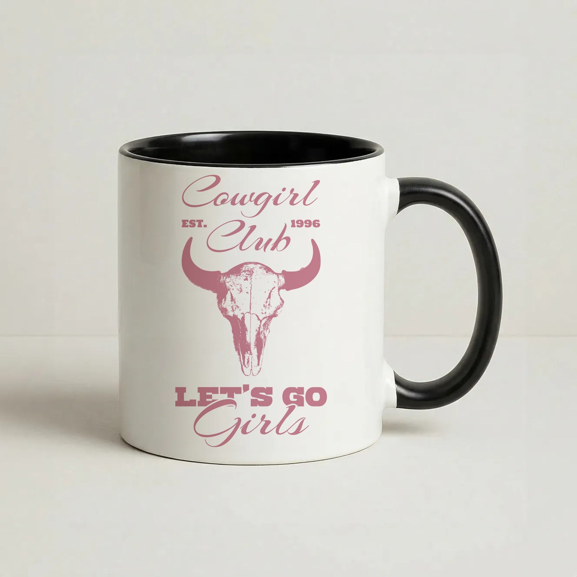 Cowgirl Club Coffee Black Mug