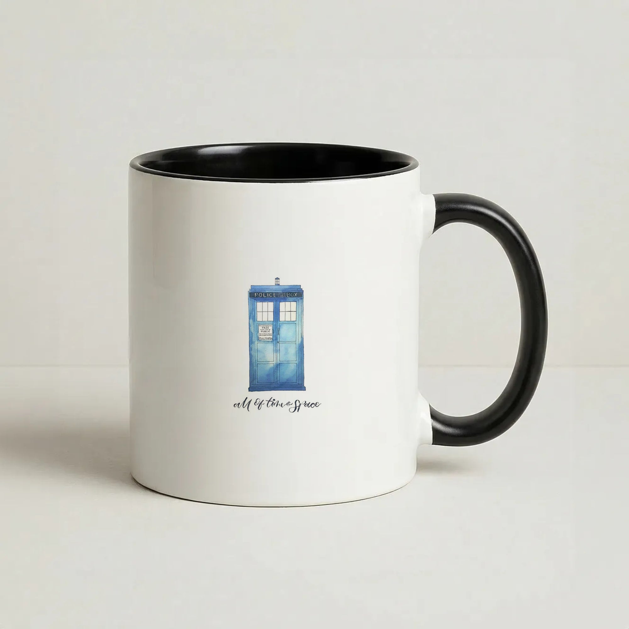 All of Time and Space Coffee Black Mug