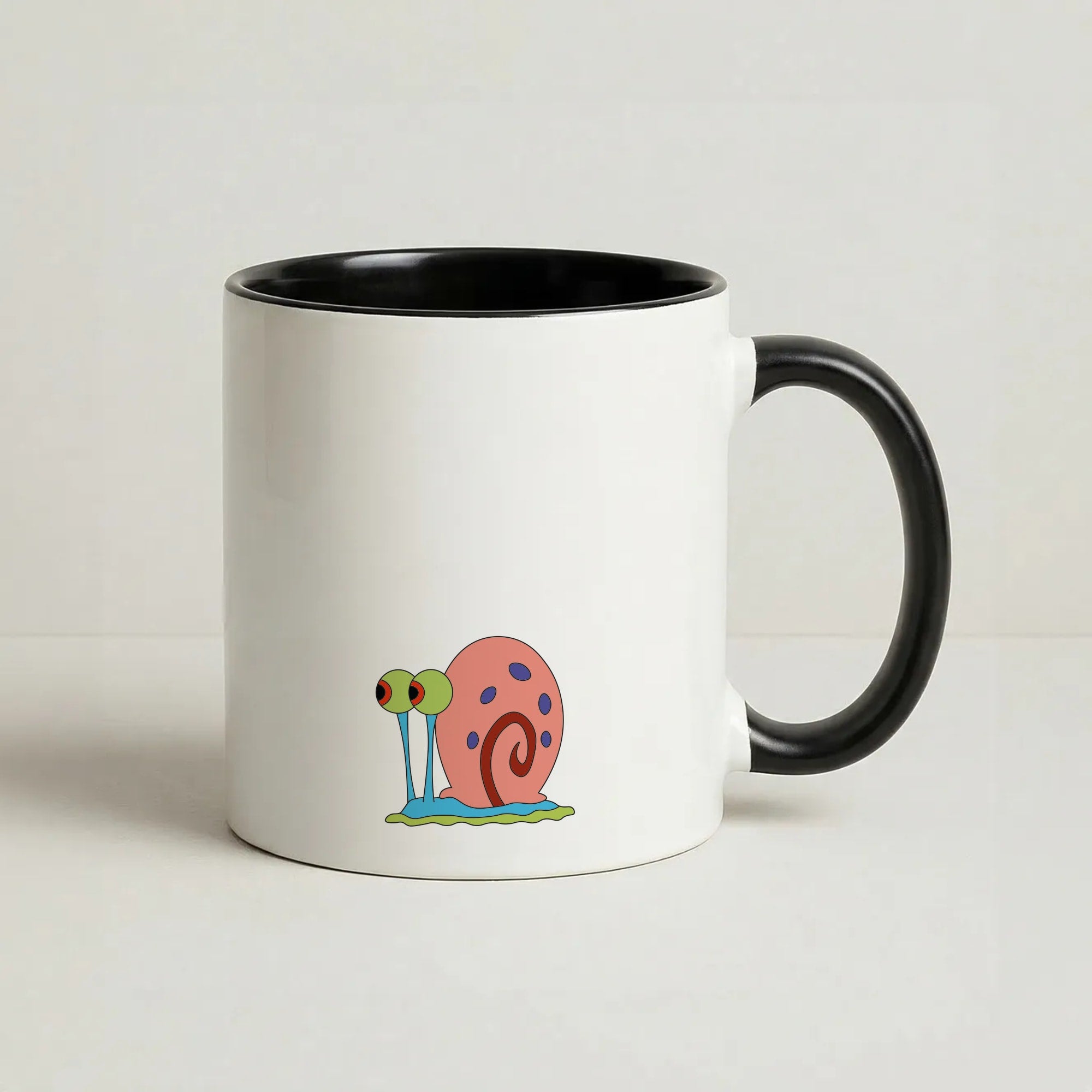 Gary The Snail Coffee Black Mug