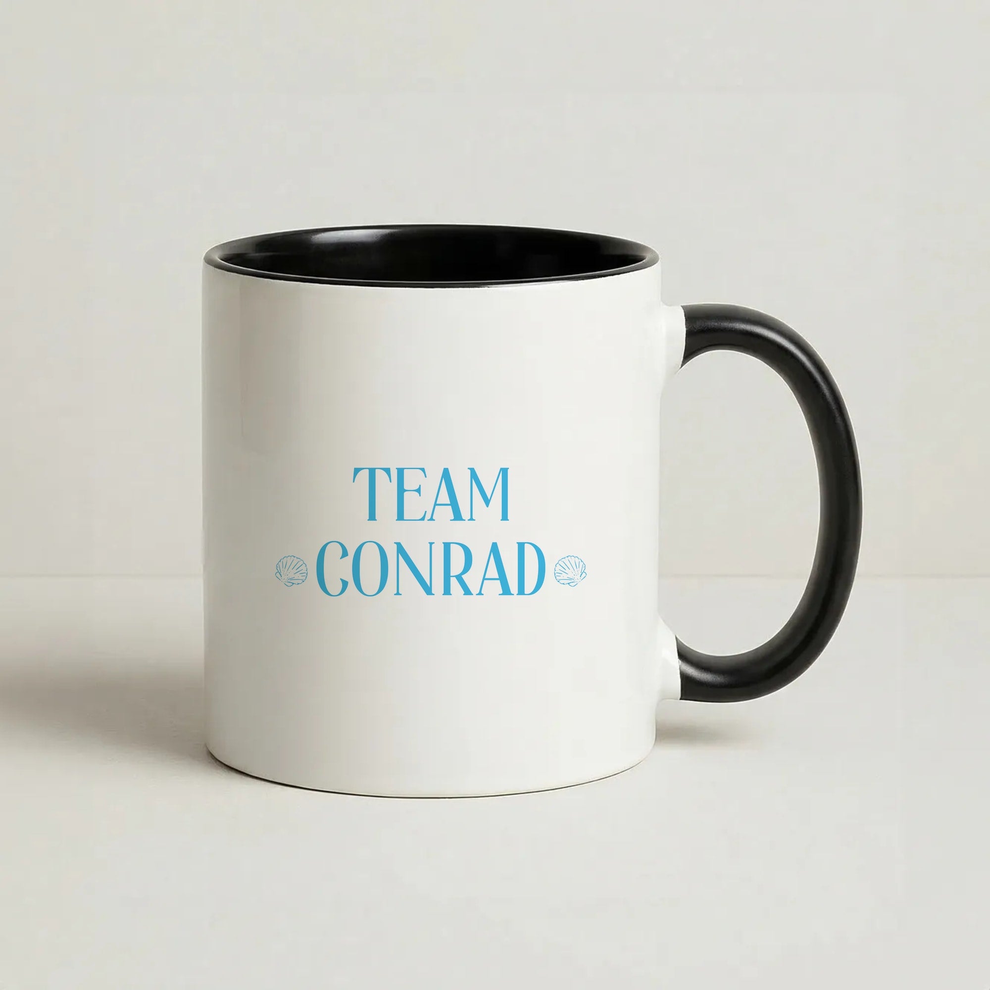 Seashells Team Conrad Coffee Black Mug