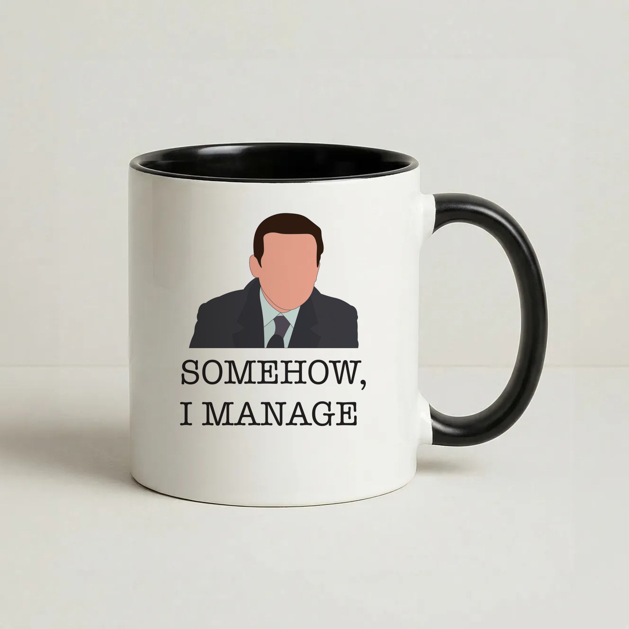 Somehow, I Manage Coffee Black Mug
