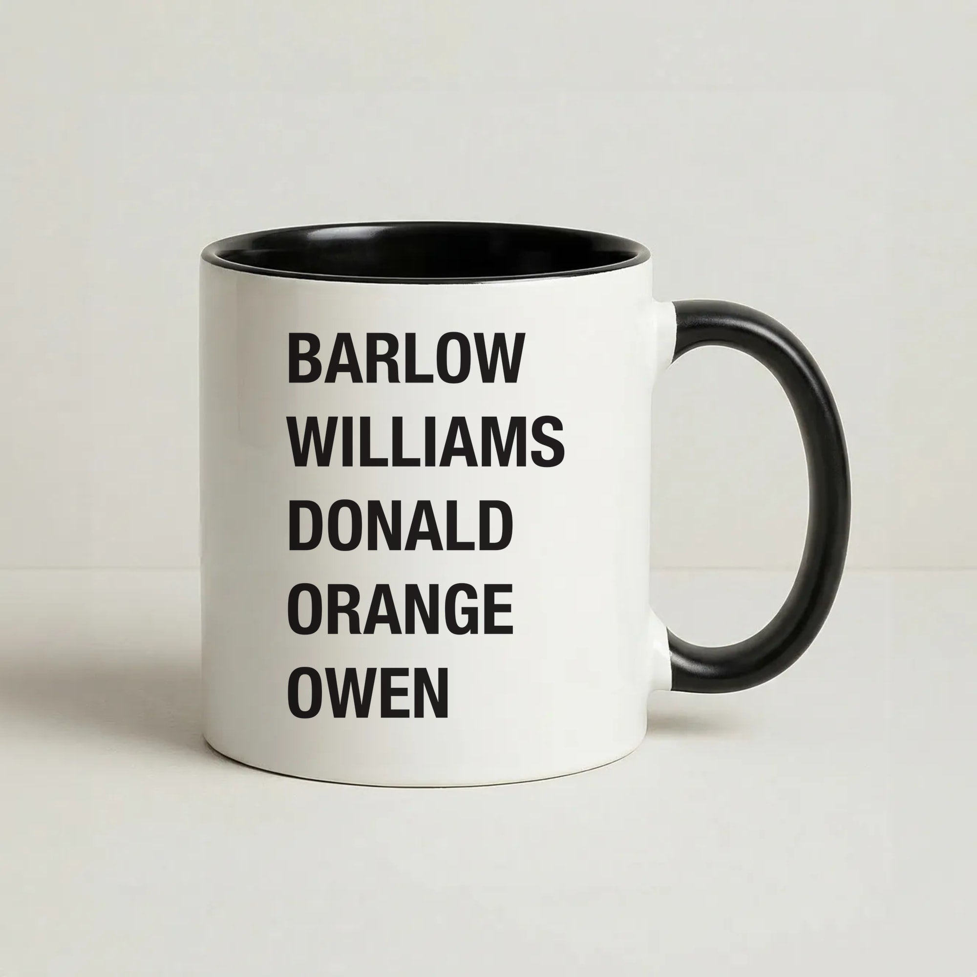 Take Band Members Names Coffee Black Mug