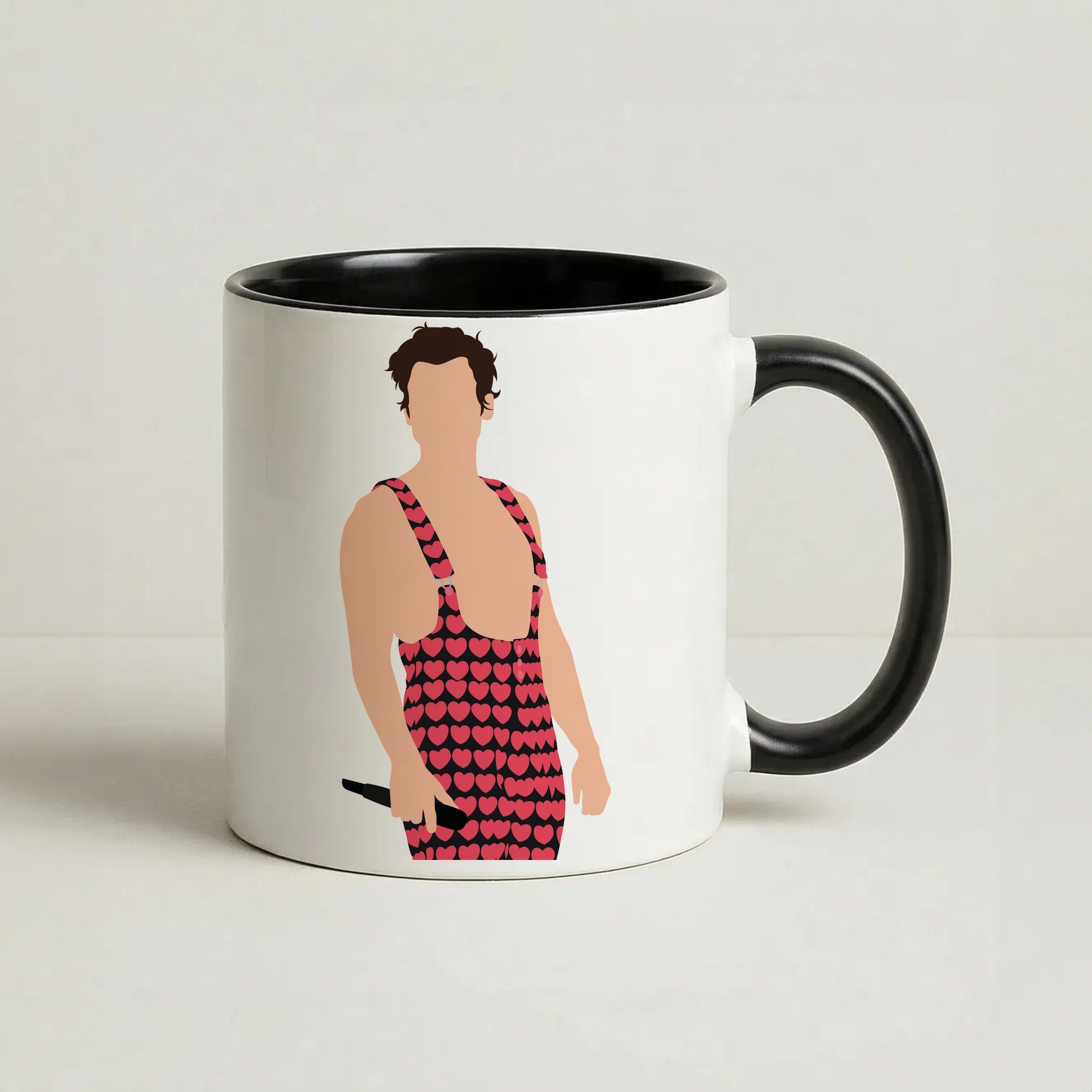 Harry Heart Jumpsuit Coffee Black Mug