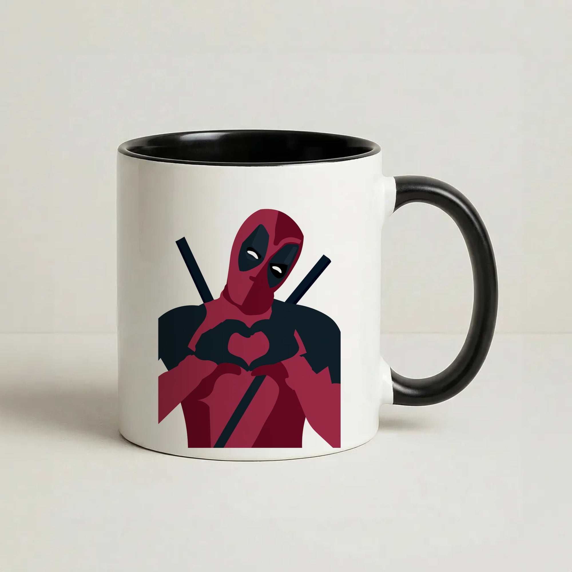 DP heart Coffee Black Mug