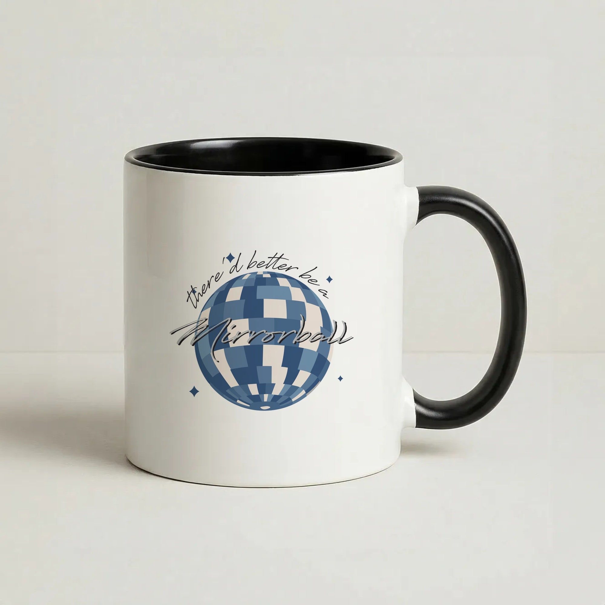 Mirrorball Coffee Black Mug