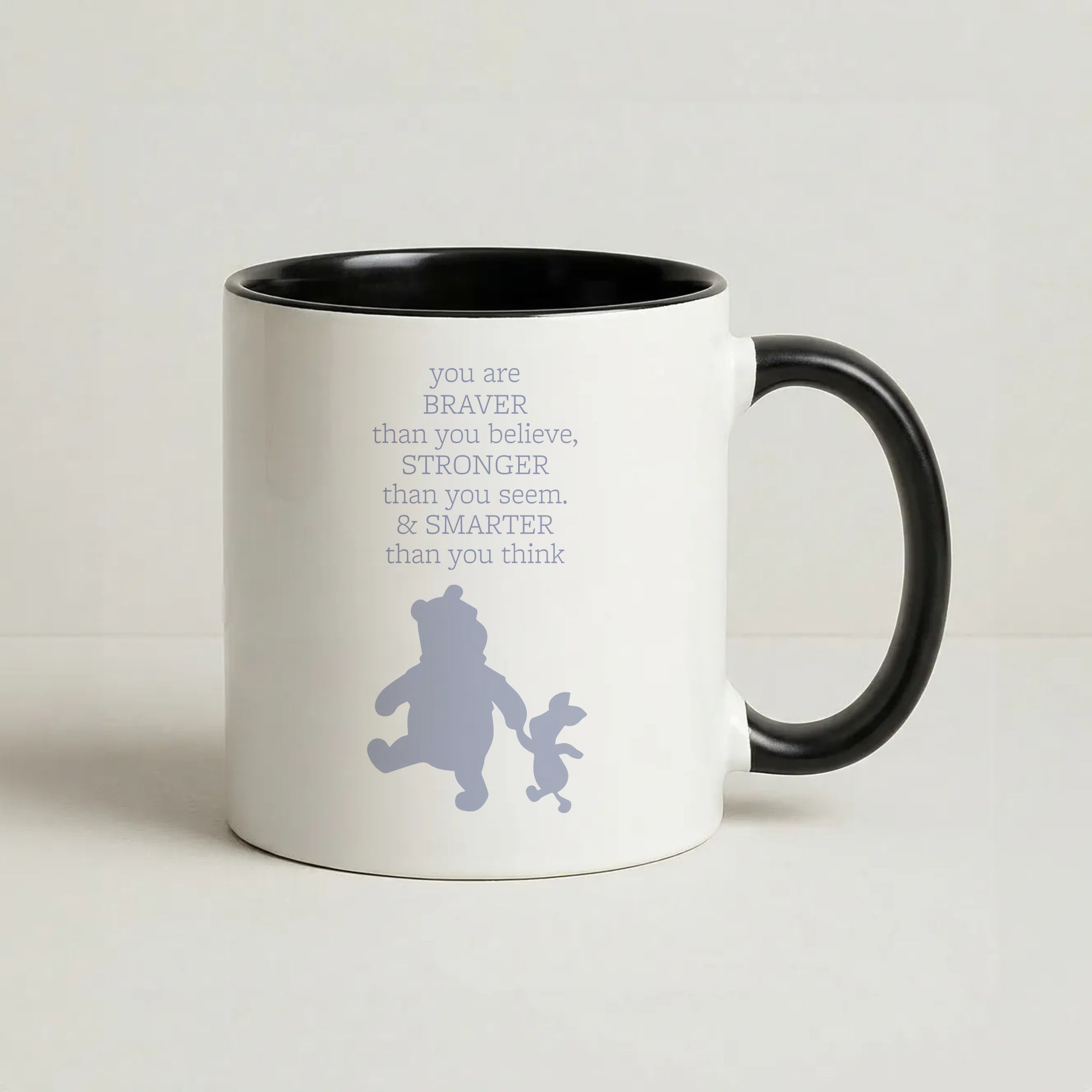 Braver, Stronger, Smarter Coffee Black Mug