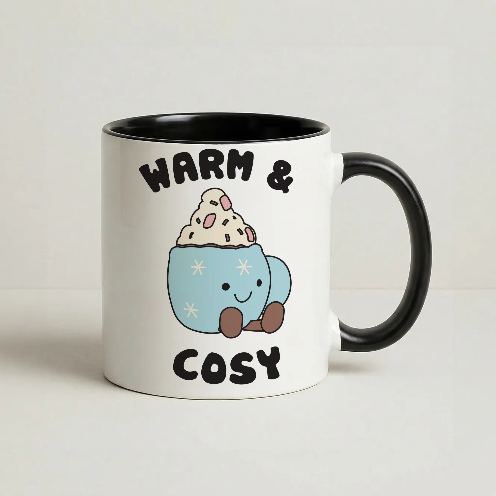 Hot Cocoa Plush Quote Coffee Black Mug