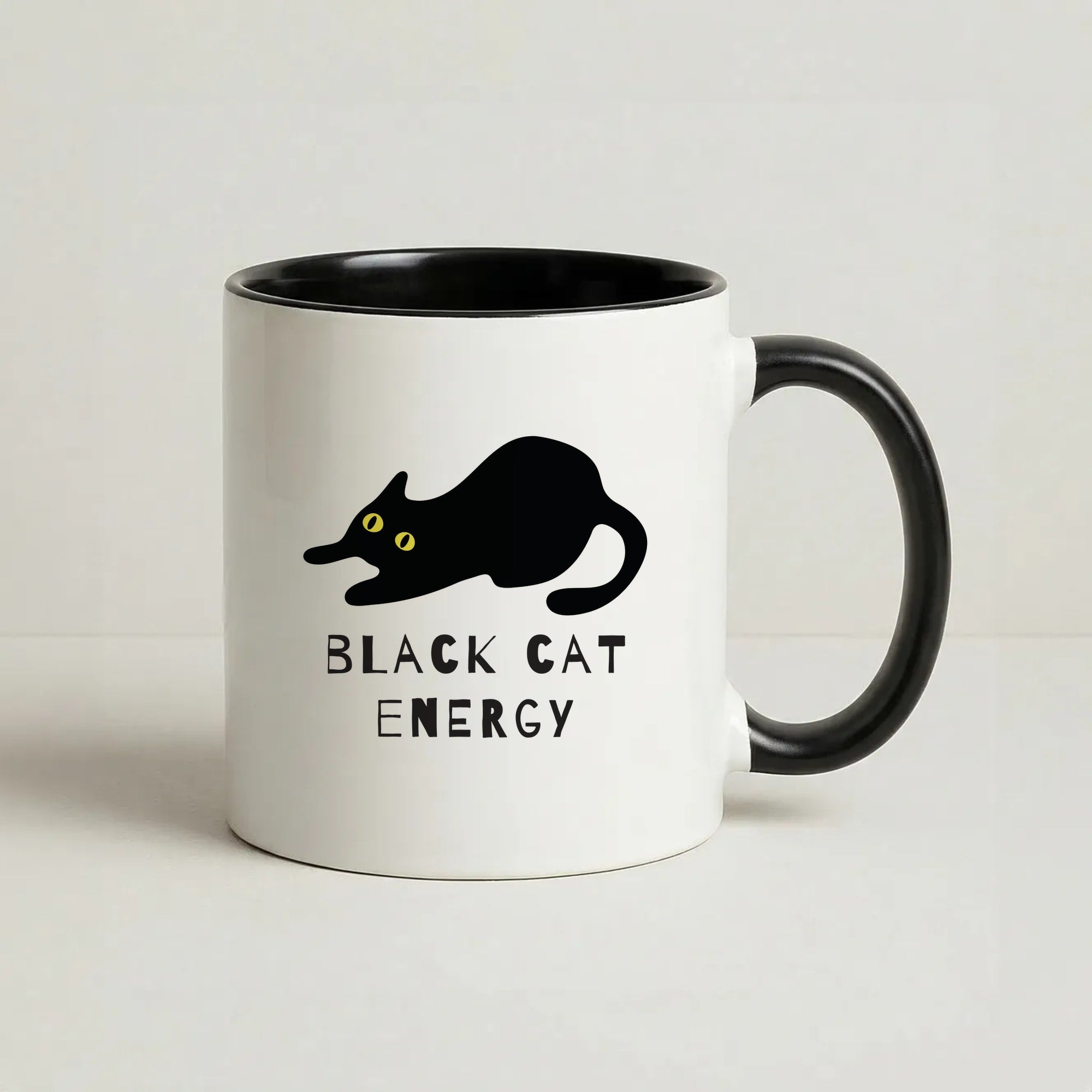 Black Cat Energy Coffee Black Mug