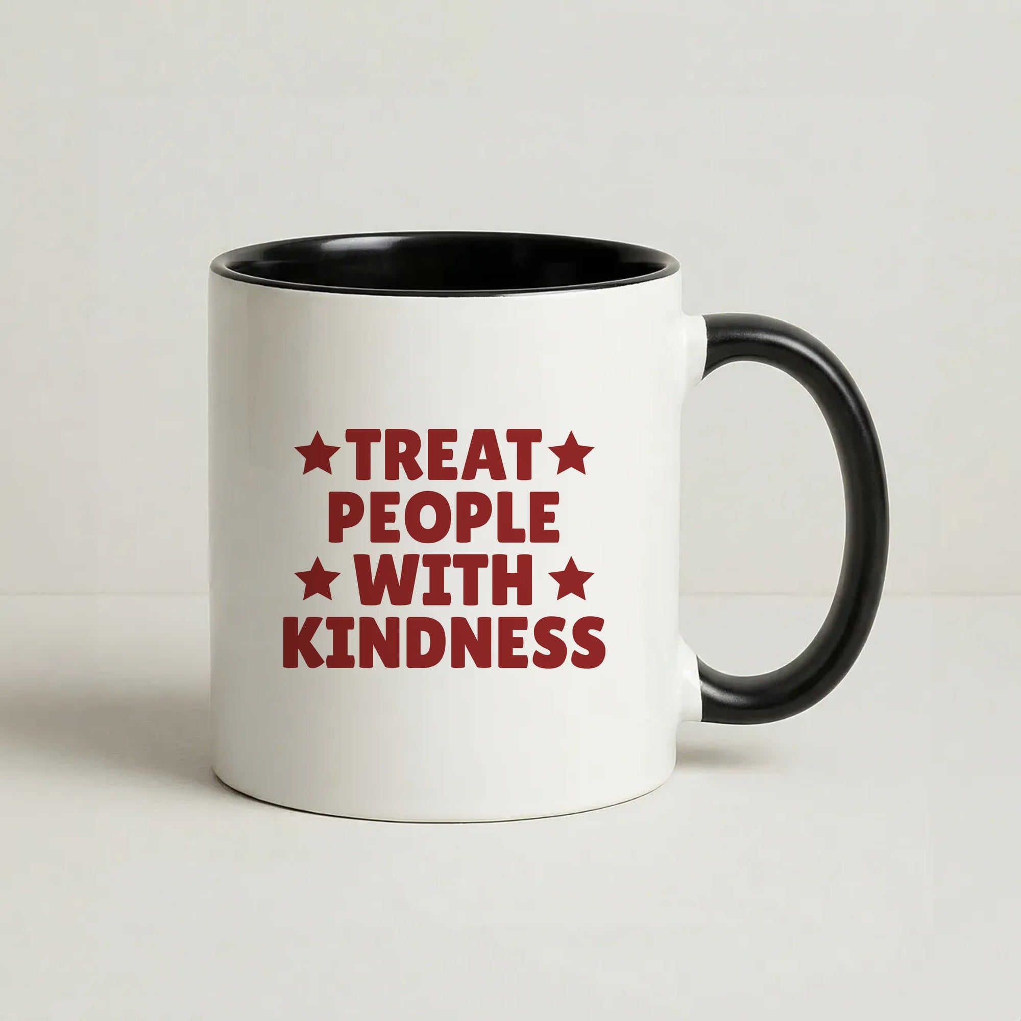 Treat People With Kindness Coffee Black Mug