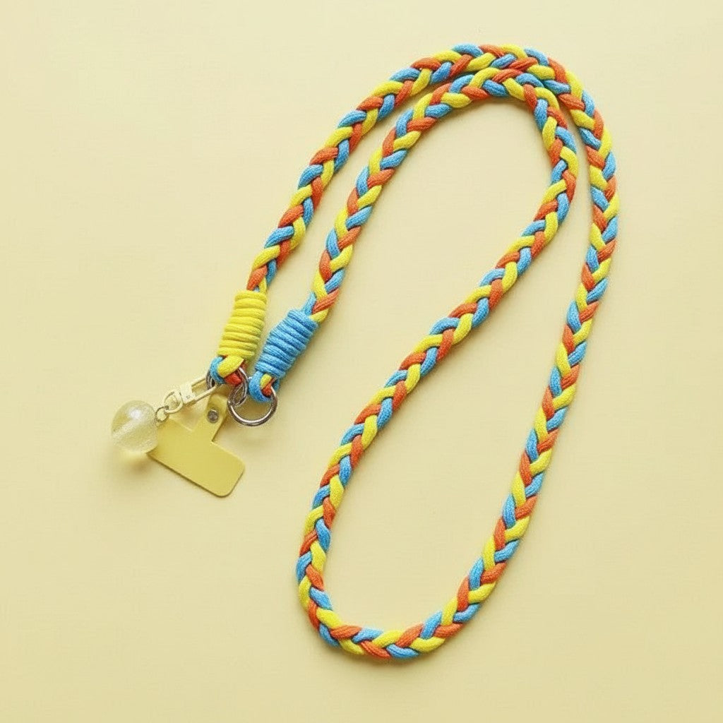 Crossbody Phone Strap - Blue, Orange & Yellow