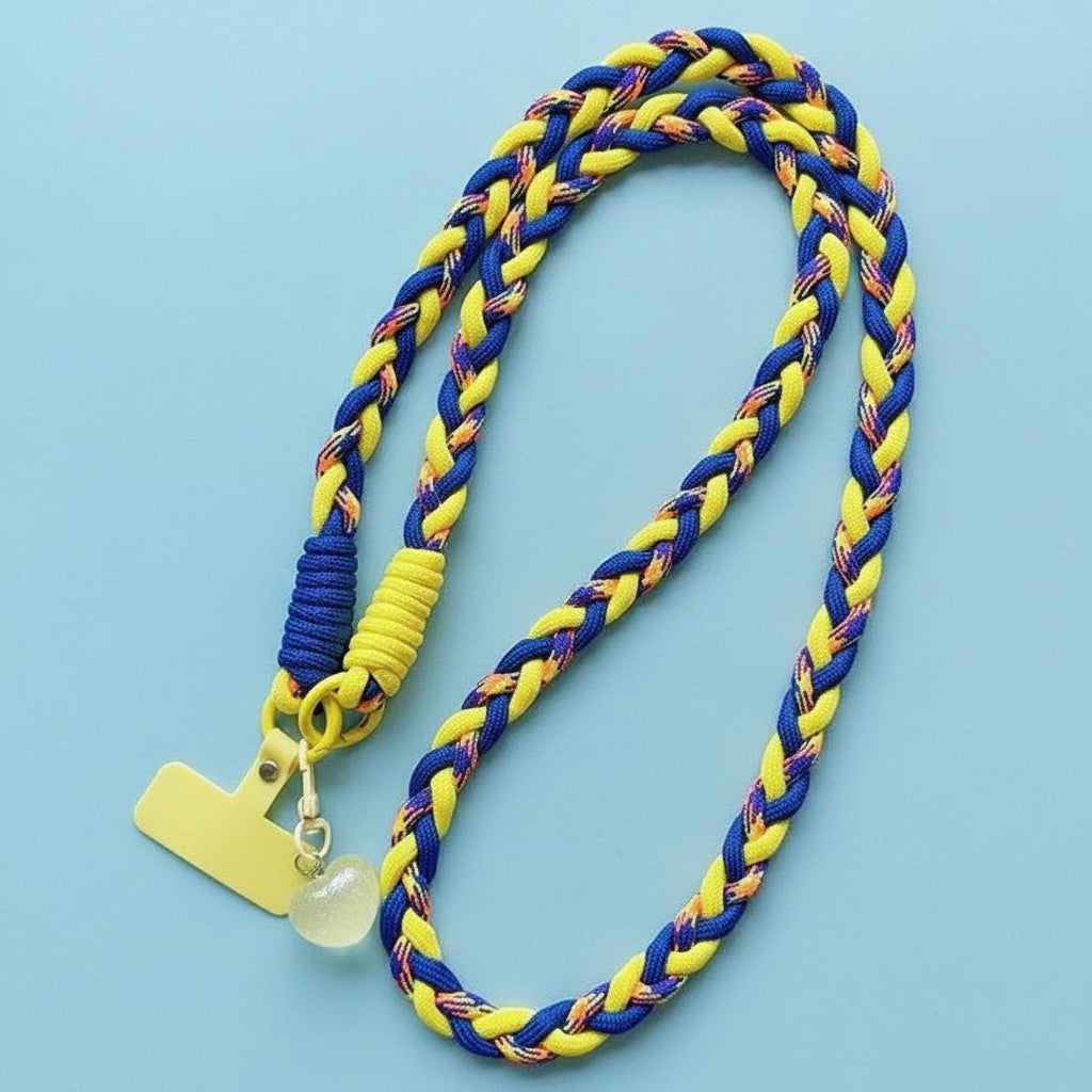 Crossbody Phone Strap - Blue & Yellow