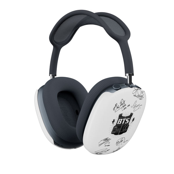 White BTS Army Logo and Signatures AirPods Max Case