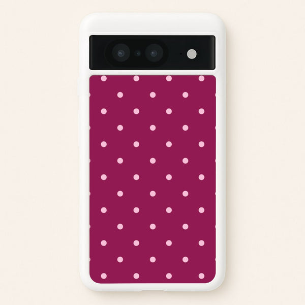 Raspberry Polka Dots Google Pixel 8 Case
